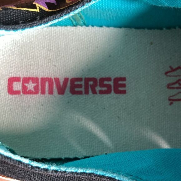 CONVERSE Chuck Taylor All Star M6/W8 Black White Rainbow Low Sneakers - Picture 6 of 12